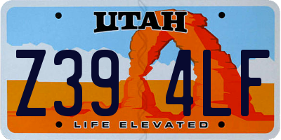 UT license plate Z394LF
