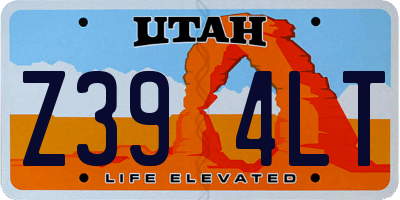 UT license plate Z394LT