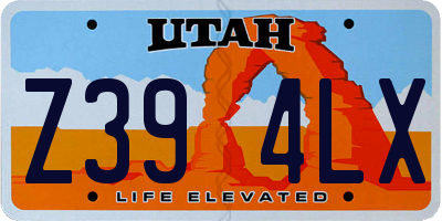 UT license plate Z394LX