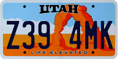 UT license plate Z394MK