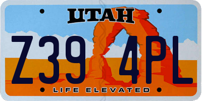 UT license plate Z394PL