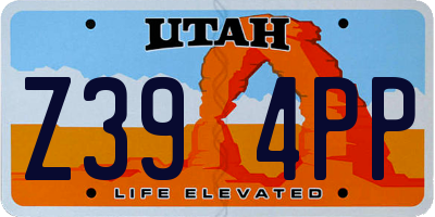UT license plate Z394PP