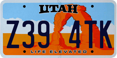 UT license plate Z394TK