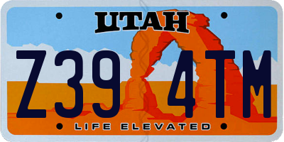 UT license plate Z394TM