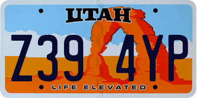 UT license plate Z394YP