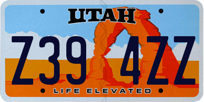 UT license plate Z394ZZ