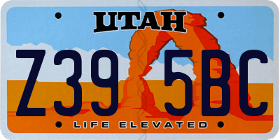 UT license plate Z395BC