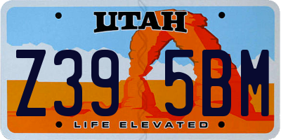 UT license plate Z395BM