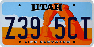 UT license plate Z395CT