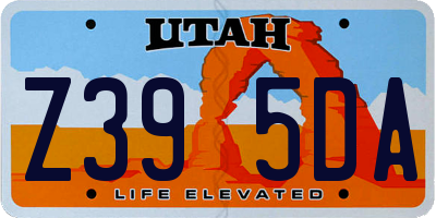 UT license plate Z395DA