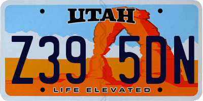 UT license plate Z395DN