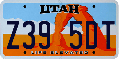 UT license plate Z395DT