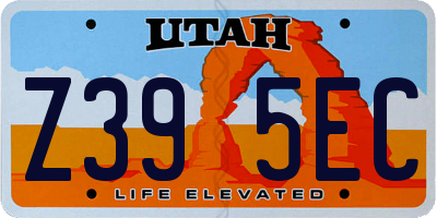 UT license plate Z395EC