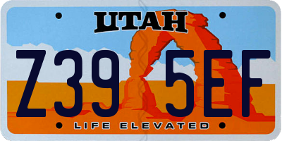 UT license plate Z395EF