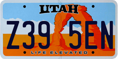 UT license plate Z395EN