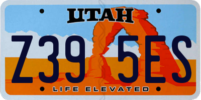 UT license plate Z395ES
