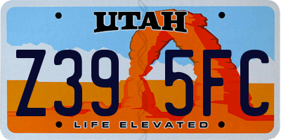 UT license plate Z395FC