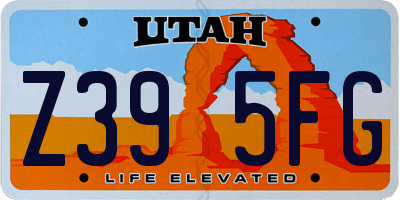 UT license plate Z395FG