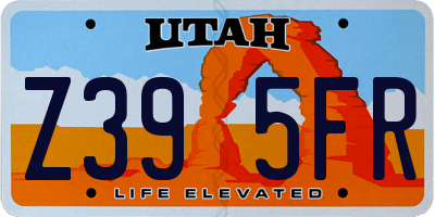UT license plate Z395FR
