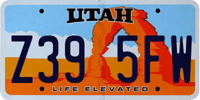 UT license plate Z395FW