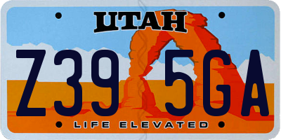 UT license plate Z395GA