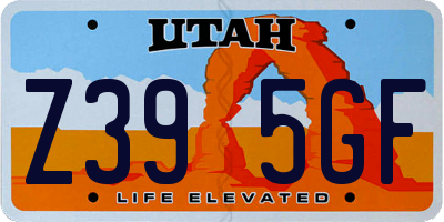 UT license plate Z395GF