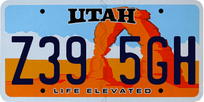 UT license plate Z395GH