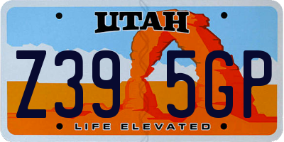 UT license plate Z395GP