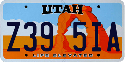 UT license plate Z395IA