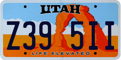 UT license plate Z395II
