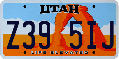 UT license plate Z395IJ