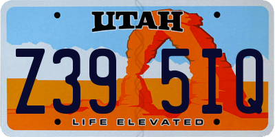 UT license plate Z395IQ