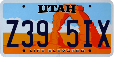 UT license plate Z395IX