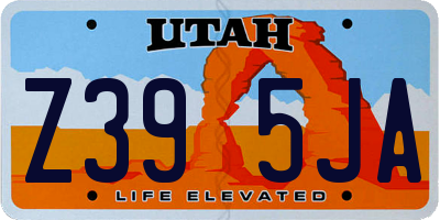 UT license plate Z395JA