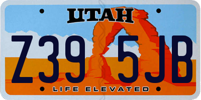 UT license plate Z395JB