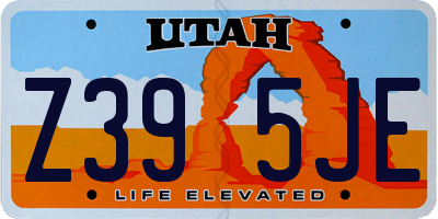 UT license plate Z395JE