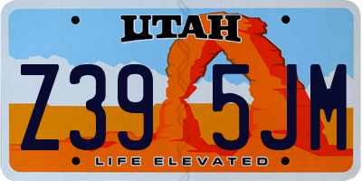 UT license plate Z395JM