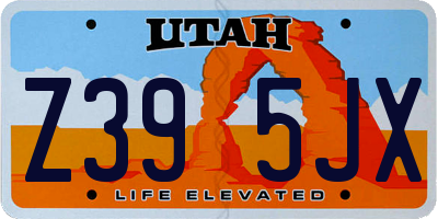 UT license plate Z395JX