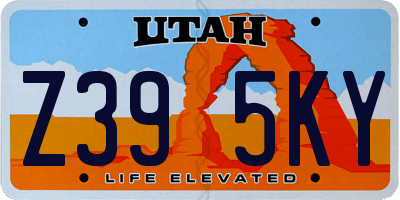UT license plate Z395KY