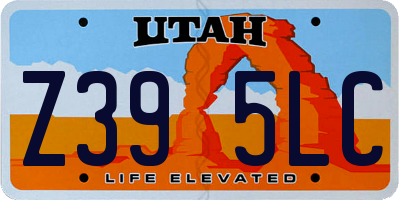 UT license plate Z395LC