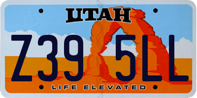 UT license plate Z395LL