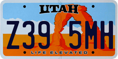 UT license plate Z395MH