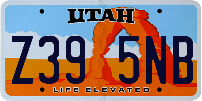 UT license plate Z395NB