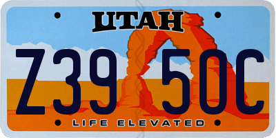 UT license plate Z395OC
