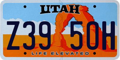 UT license plate Z395OH