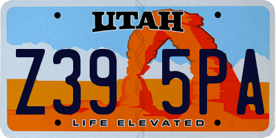 UT license plate Z395PA