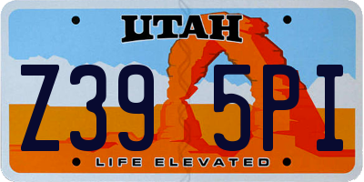 UT license plate Z395PI