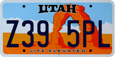 UT license plate Z395PL