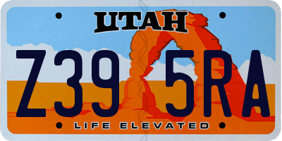 UT license plate Z395RA