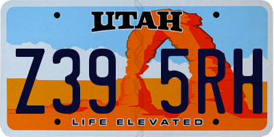 UT license plate Z395RH